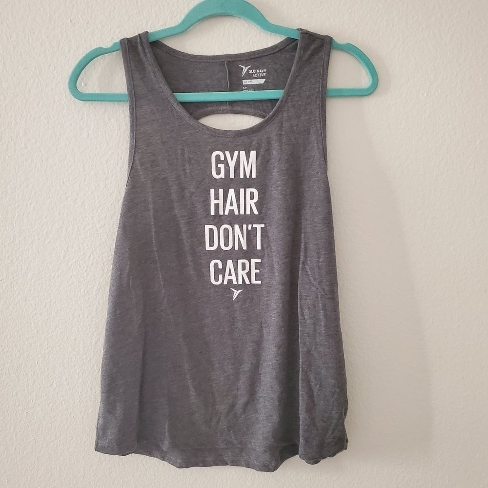 Gym hair don't care tank top